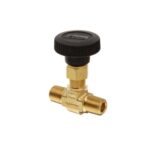 Parker Low Pressure Shut off Valve Inline Brass Needle Valve with Hand Wheel